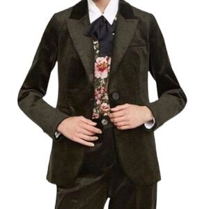 Zara Olive Corduroy Blazer